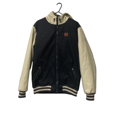 Mens Vans Size L Mountain Edition Hood Jacket Navy Blue / Off White 