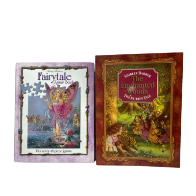 Shirley Barber Fairytale Jigsaw Book, Shirley Barber The Enchanted Woods Book and Shirley Barber Cards Collection 