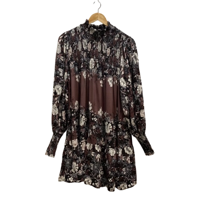City Chic Womens  Size S Brown Floral Dress