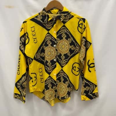 Replica Unbranded Women's Top Size M Black  / Yellow 