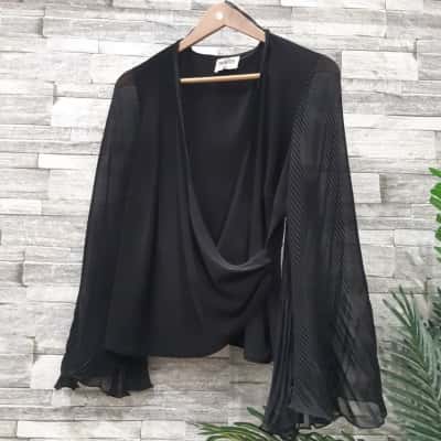 Eve Hunter Womens  Size 18 Long Sleeve Top / Party Top Black  