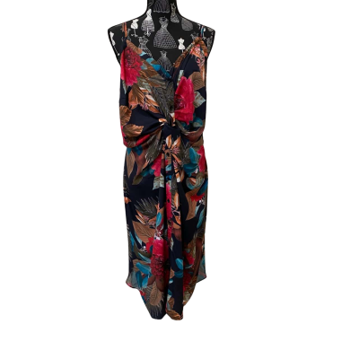City Chic Womens  Size S Sleeveless Dress  Black  / Floral BNWT