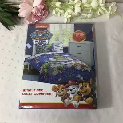 Nickelodeon Paw Patrol Single Bed Quilt Cover Set (new)