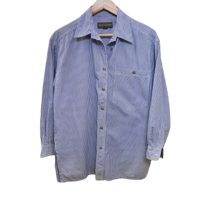 Perri Cutten Womens  Size 10 Long Sleeve Shirt Blue / Striped / White 
