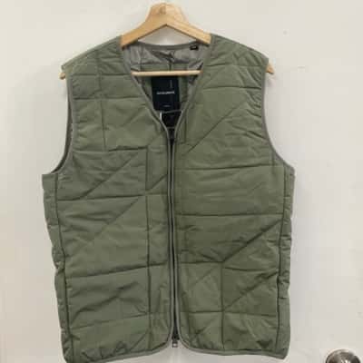 Jack & Jones Womens  Size M Puffer Jacket Green 