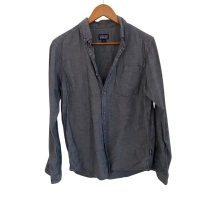Patagonia Mens  Size S Business Shirt / Long Sleeve Shirt Black  / Grey 