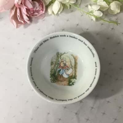 Wedgwood Peter Rabbit Mrs. Rabbit Pattern Bone China Child's Cereal Bowl