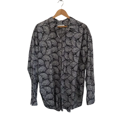 Trenery Womens  Size XXL Button Up Top / Long Sleeve Top Black  / White 