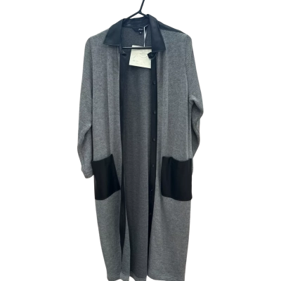 Motto Womens  Size 10 Grey/Black Long Coatigan