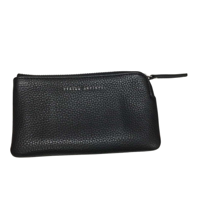 Status Anxiety Black Leather Pouch - As New