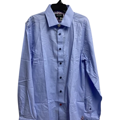 Oxford Mens  Size M Long Sleeve Shirt Blue 