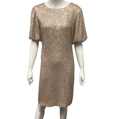David Lawrence Womens  Size M Cocktail Dress Gold 