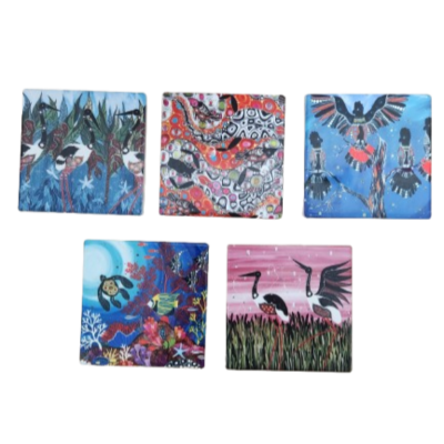 5× Maxwell Williams Jugaig-Bana-Wabu Ceramic Coasters