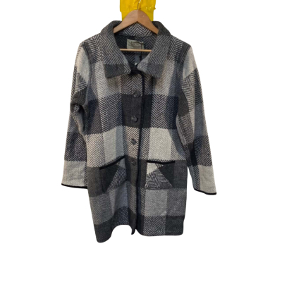 BNWT Aran Sweater Market Womens  Size XL Fleece Jacket Black  / Grey 