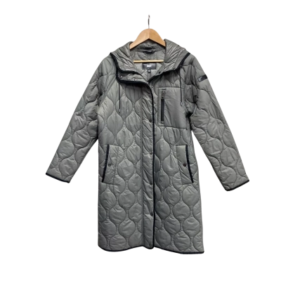 DKNY Womens  Size S Quilted Coat Grey 