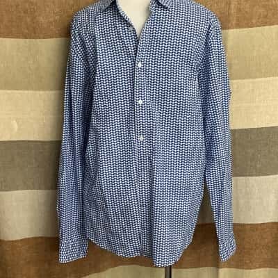 Country Road Mens  Size L Business Shirt Blue / White 