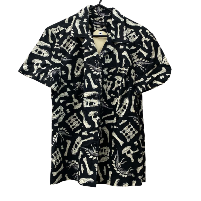 Dangerfield Womens  Size 8 Button Up Top Black  / White 
