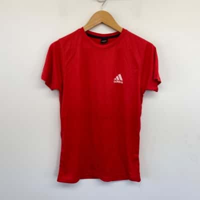 Adidas Red Sport Short SLeeve T-shirt Size M 