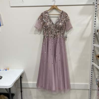 Woolcock  Womens  Size 12 Formal Dress Pink  