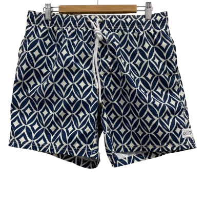 ORTC Mens Board Shorts Size L Cream / Navy Blue RRP$90