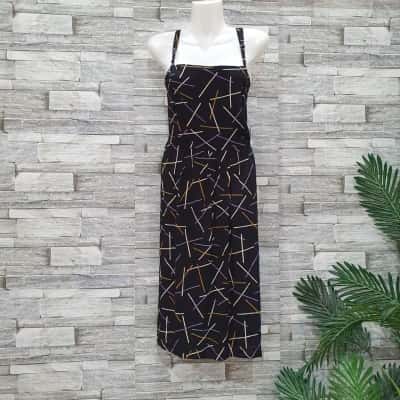 Princess Highway Womens  Size 16 Midi Dress Beige / Black  / Burnt Orange / Multicoloured / Purple 