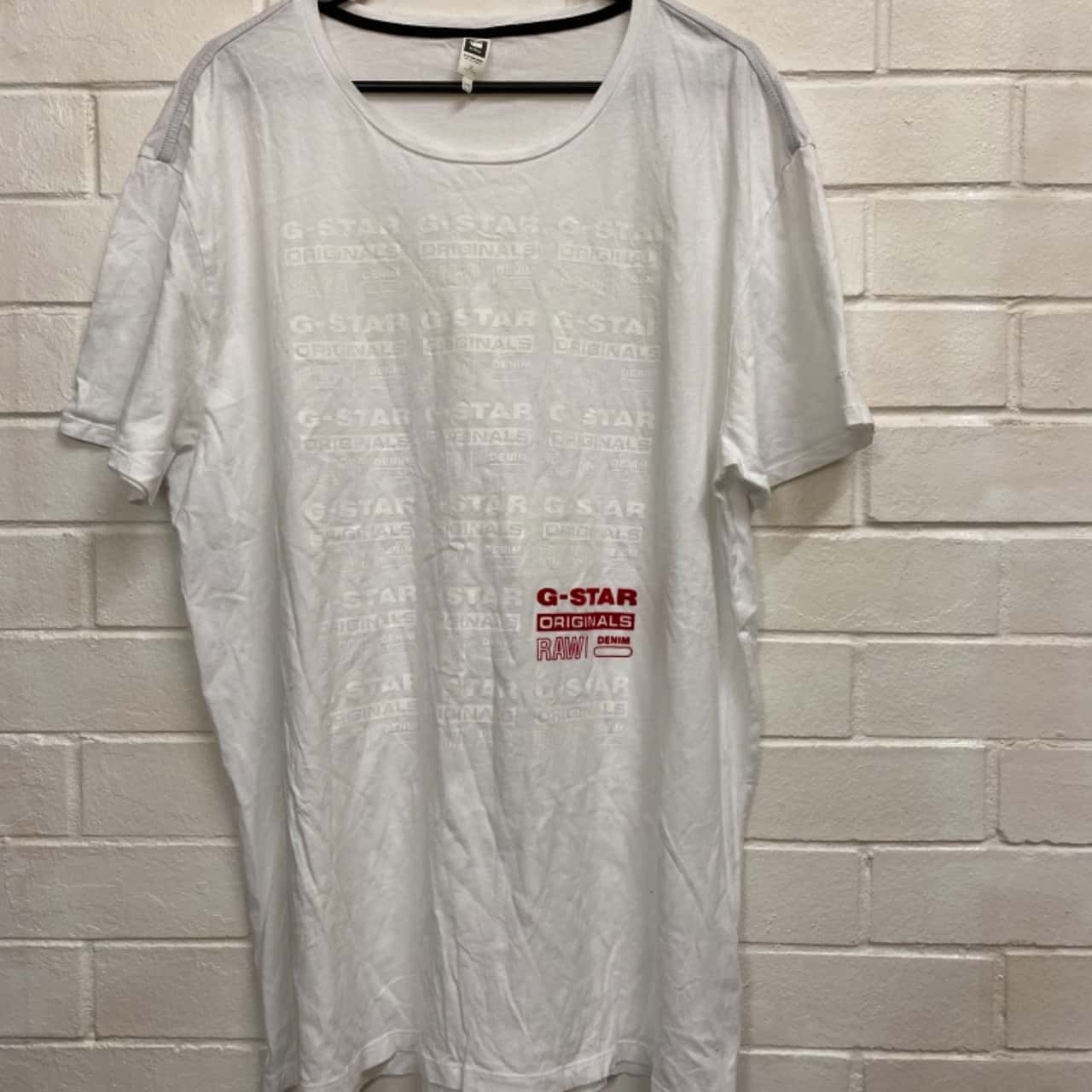G-Star Raw Mens Size XXXL White T-Shirt