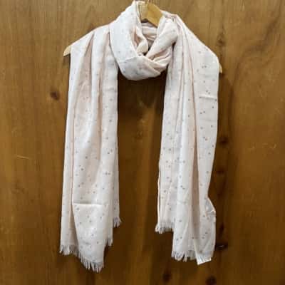 Witchery Nougat Pink Metallic Spot Scarf (New)