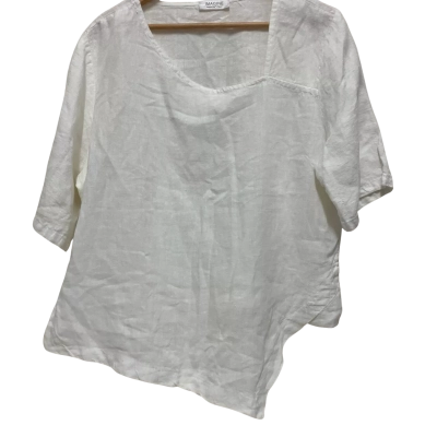 Imagine Fashion Italy Women’s  Size L / M Short Sleeve Top Cream 