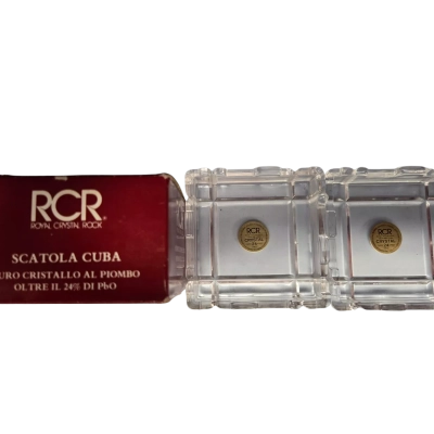 RCR Lead Crystal Trinket box