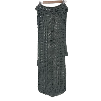 Naked Gypsy Crochet Maxi Skirt  Size One Size Green 