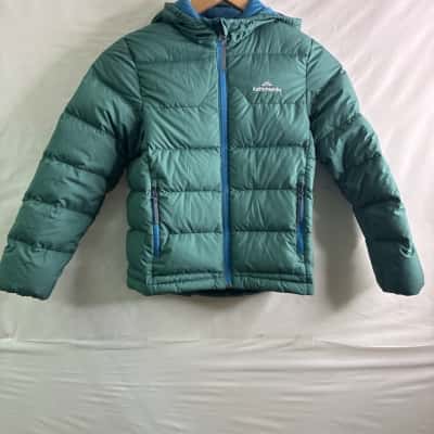 Kathmandu Kids Size 8 yrs 600 Fill Duck Down Puffer Jacket Blue / Green 