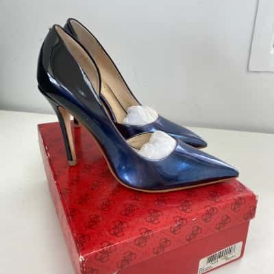 Guess Blue Black High Heels Pumps Shoes  Size 6.5 
