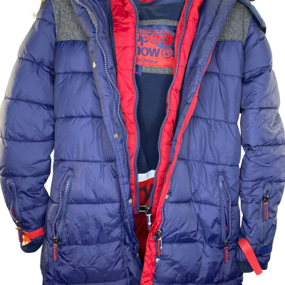 Superdry Mens  Jacket Size L Navy Blue / Red 