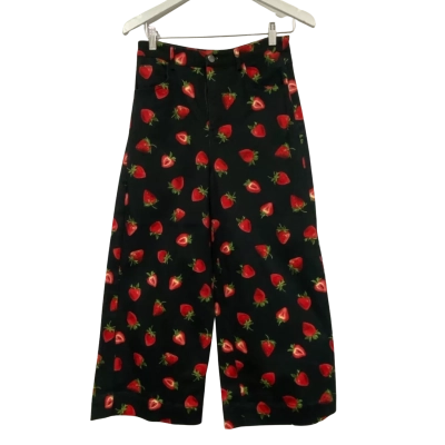 Dangerfield Womens Jeans - Size 8 - Black Strawberry Wide Leg Pants