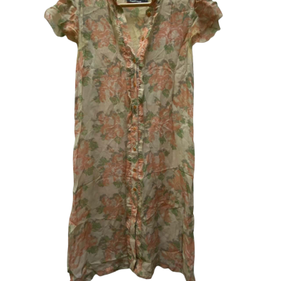 Zimmermann Womens  Size 2 Floral Dress Beige / Coral 