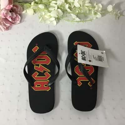 Lowes Size M Black AC / DC Thongs (new)
