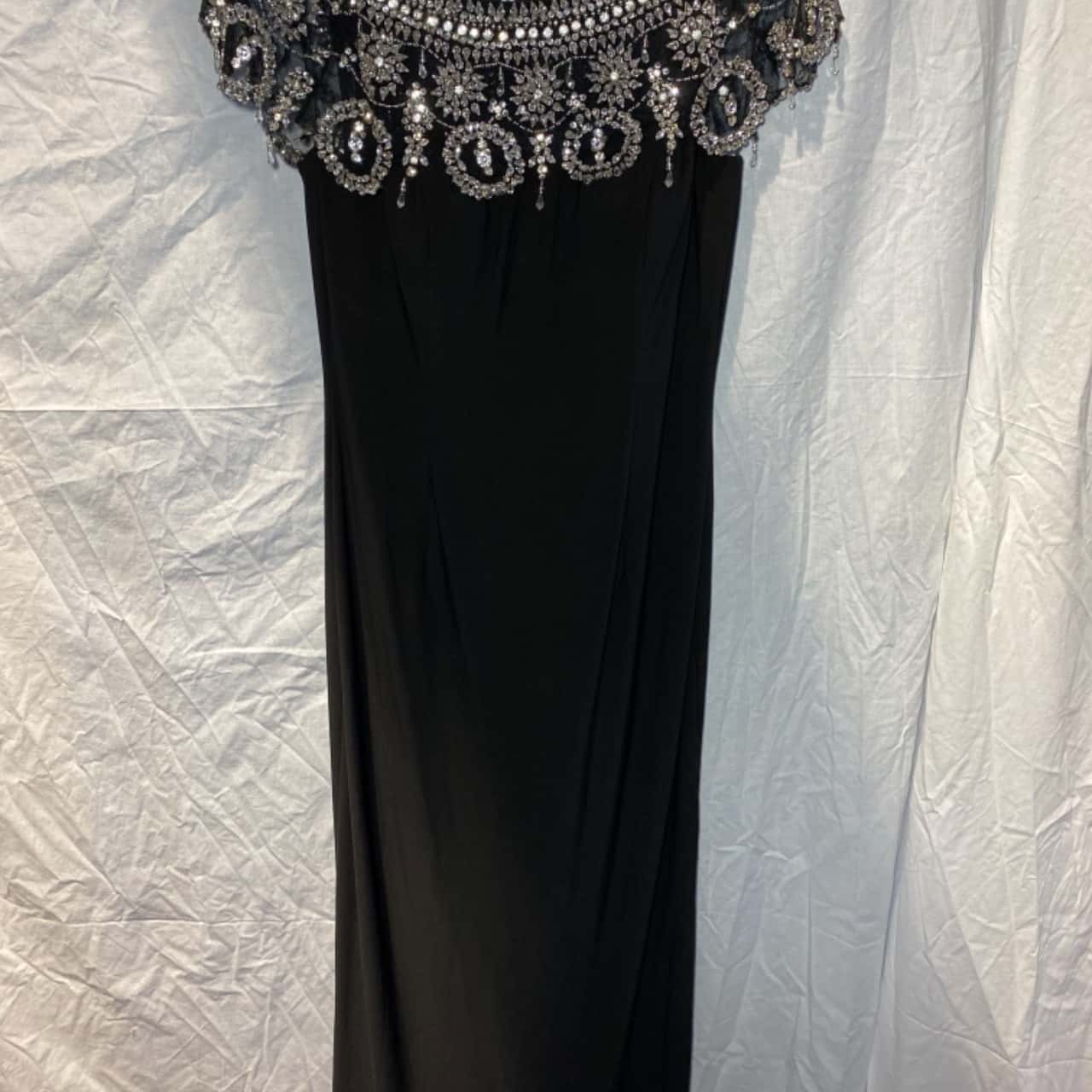 Hannah Dress JX5043 by Jadore - Black/Gold
