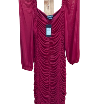 City Chic Womens  Size XS Midi Dress Red 