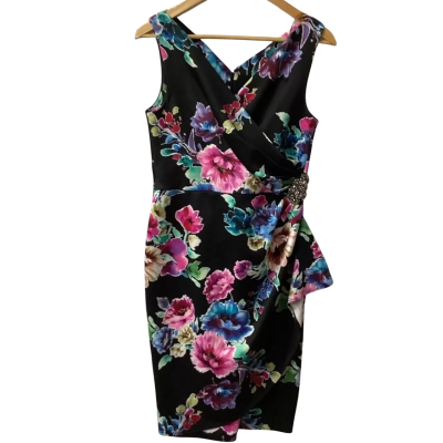  Gina Bacconi Uk Size 14 Cocktail Dress Multicoloured A