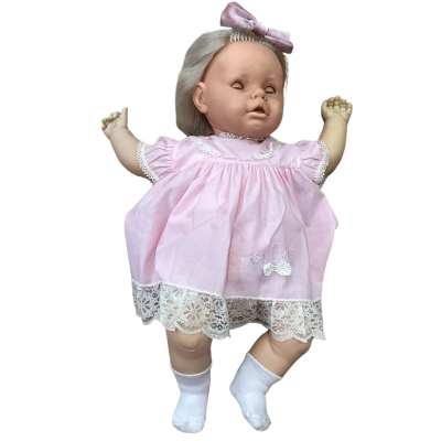 Large Vintage Pink Dress Baby Doll