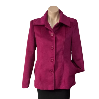 G & H Womens Size S Crimson Button up Winter Jacket 