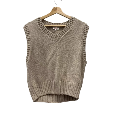 Lily Loves Womens  Size M Sweater Vest Beige 