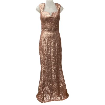 Mei Mei Rose Gold Sequin Cocktail Dress Size 10
