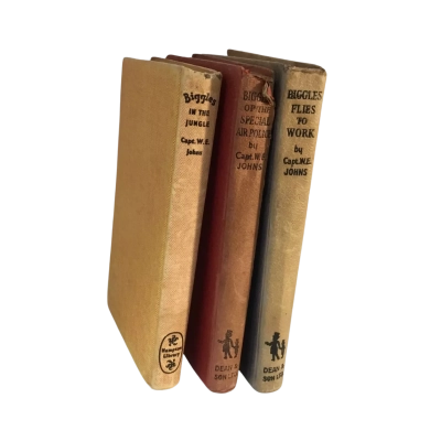 Vintage Biggles Books as pictured