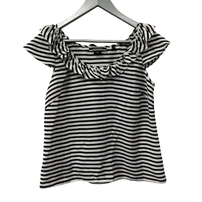 Basque Womens Size 10 Sleeveless Top Black / White 