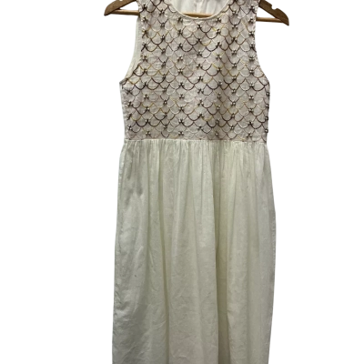 Megan Park Womens  Size 00 Sleeveless Dress  Beige 