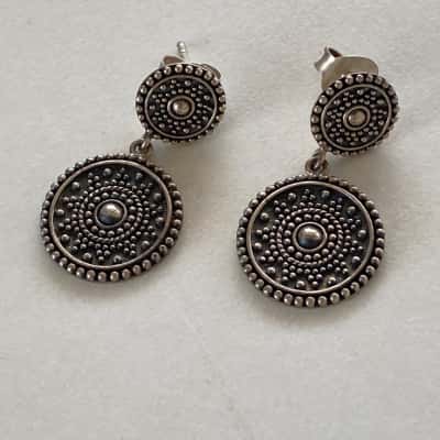 925 Sterling Silver Drop Earrings 