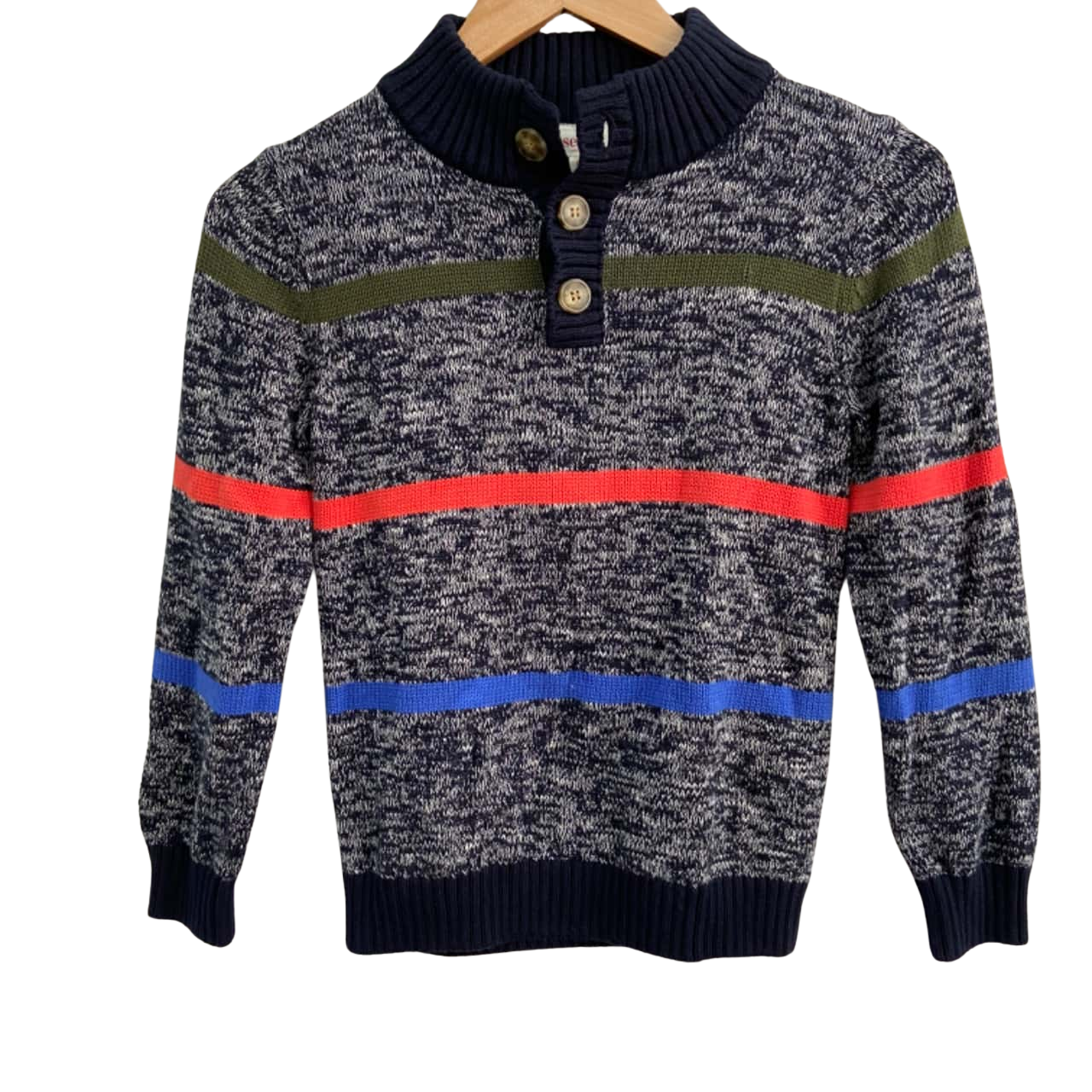 Seed Heritage Grey And White Jumper