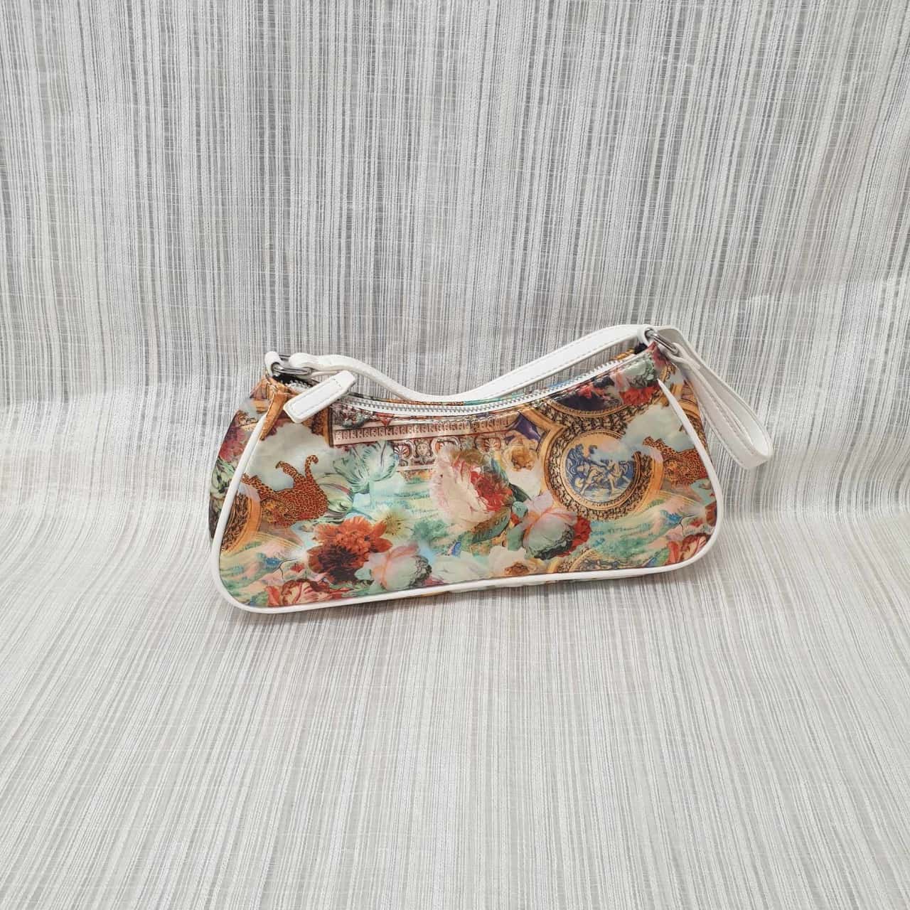 Asos Design Elongated 90s Shoulder Bag with Renaissance Print