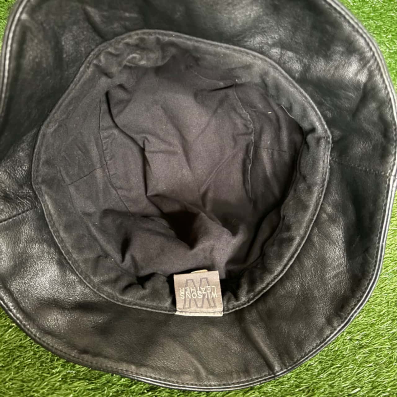 Wilson Leather Bucket Hat Wilson Leather Kids Hat Black Faux Fur Size Medium NICE | eBay main image 4